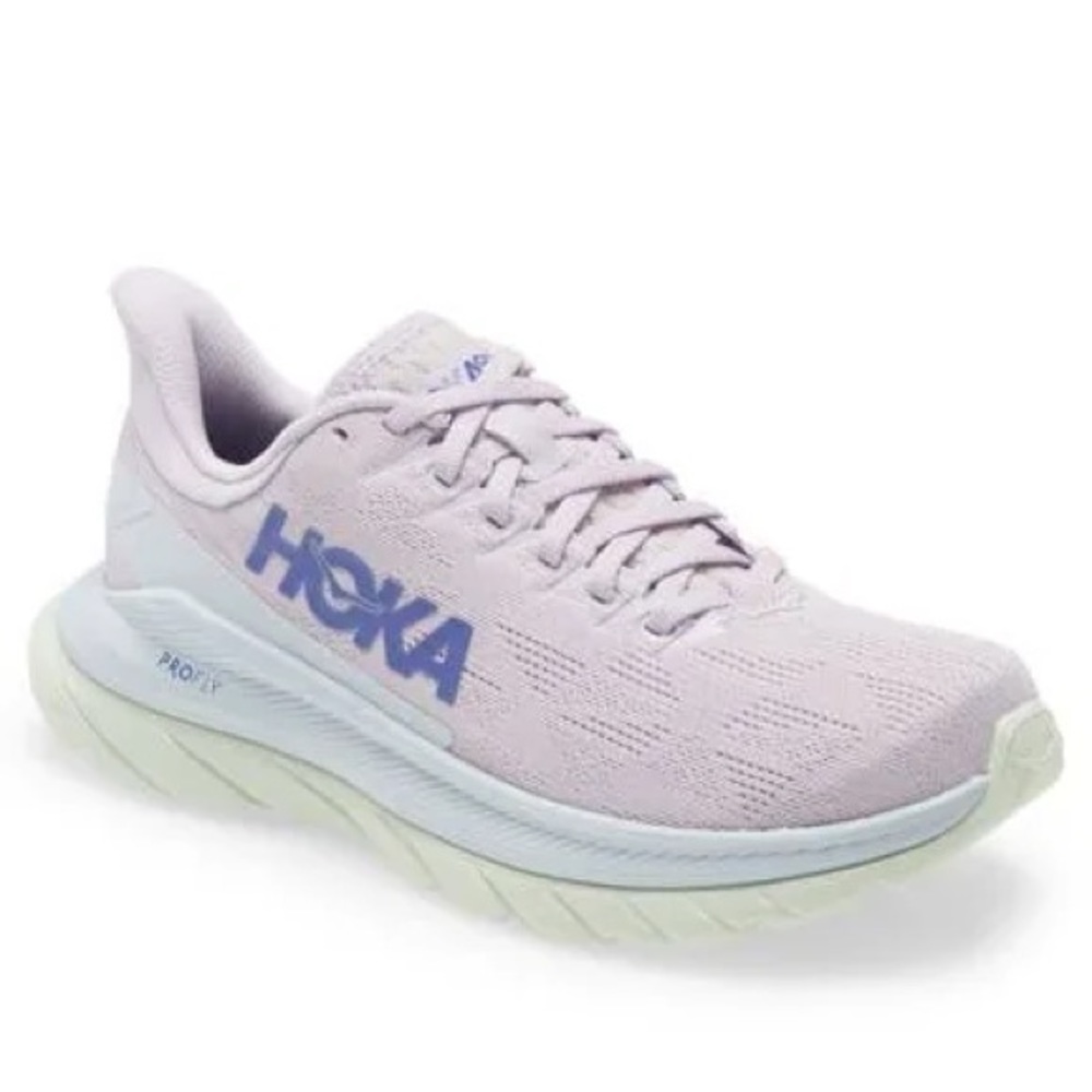 HOKA One One Mach 4 running shoes in purple